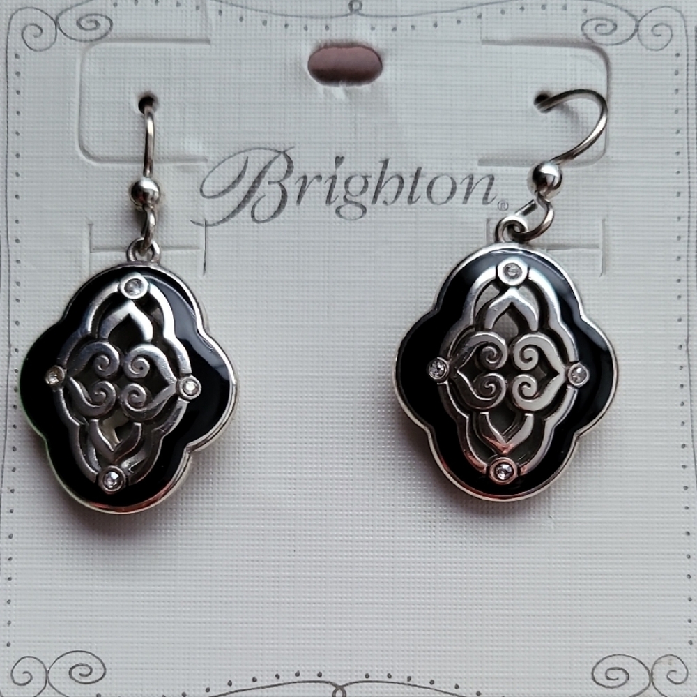 Brighton Black and Silver Swirl Earrings